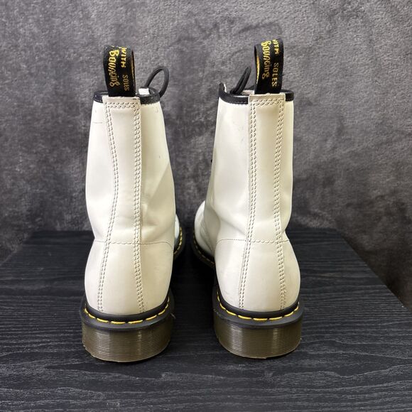 Dr. Martín Luana White Leather Boot Sz 10 - Picture 6 of 16